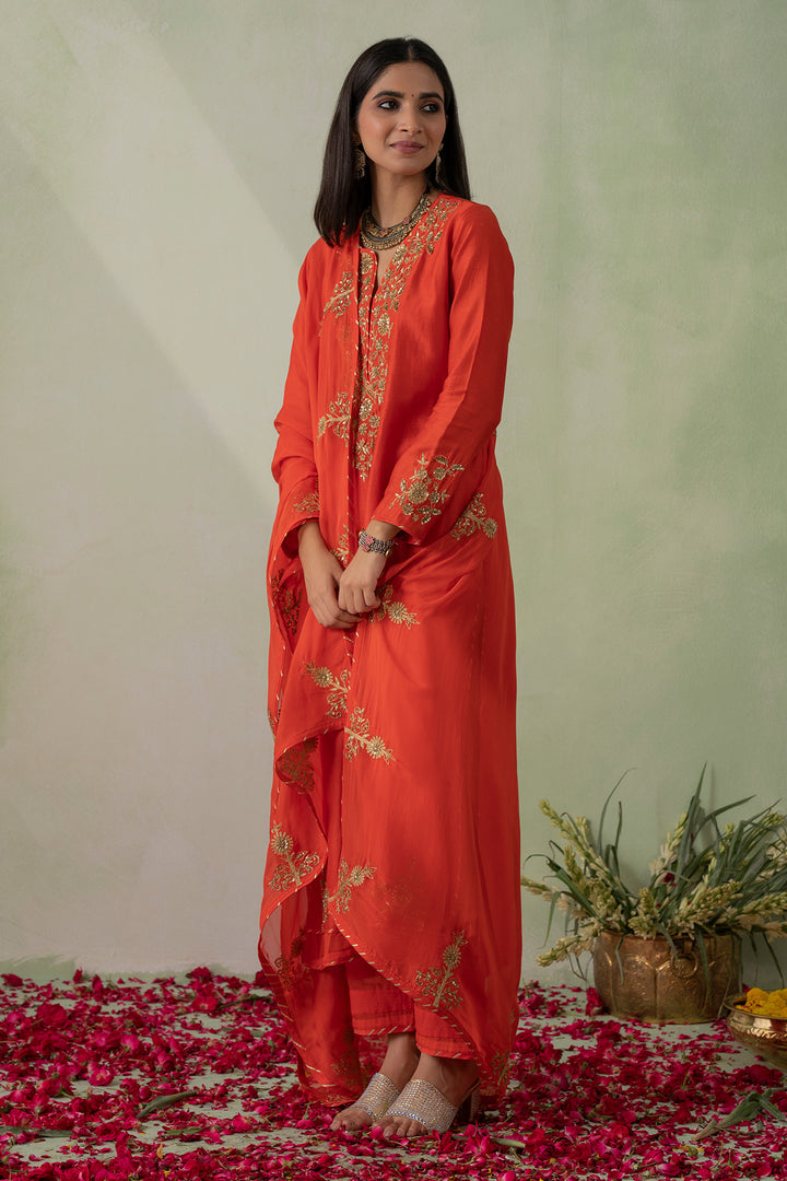 Jannat   Embroidered Kurta Set - Set of 3