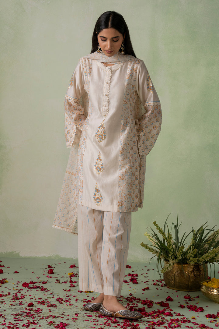 Zeenat - Block Printed Kurta Set - Set of 3